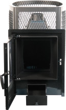 Печь банная чугунная Сибирь-24 ПРО Панорамная дверца (сетка)